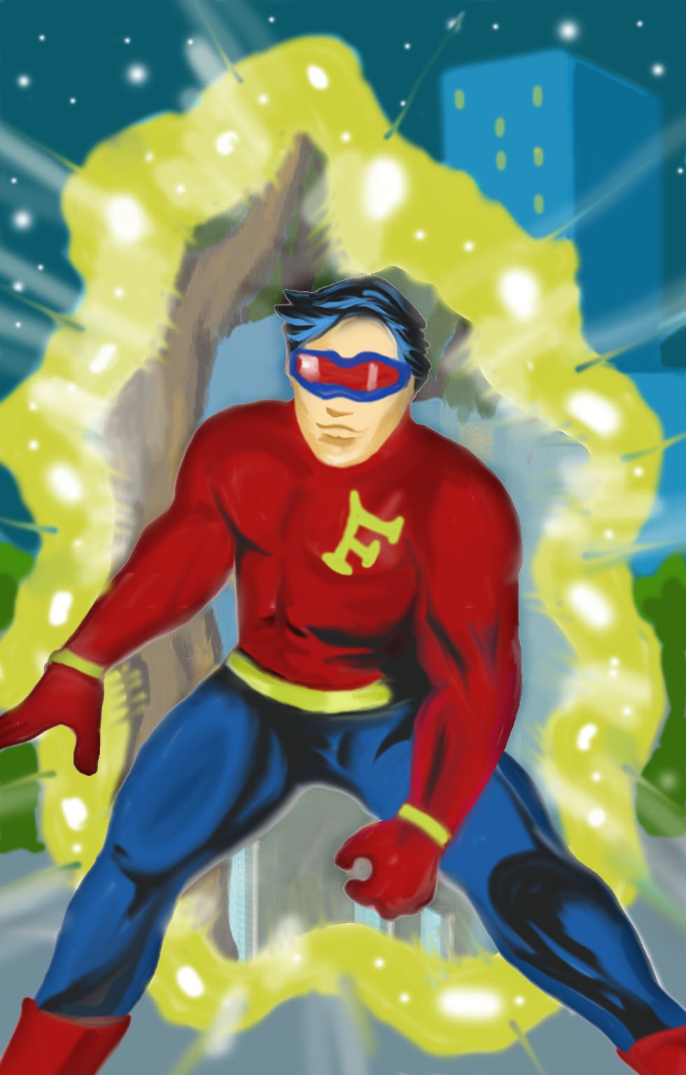 Personaje superhéroe con antifaz